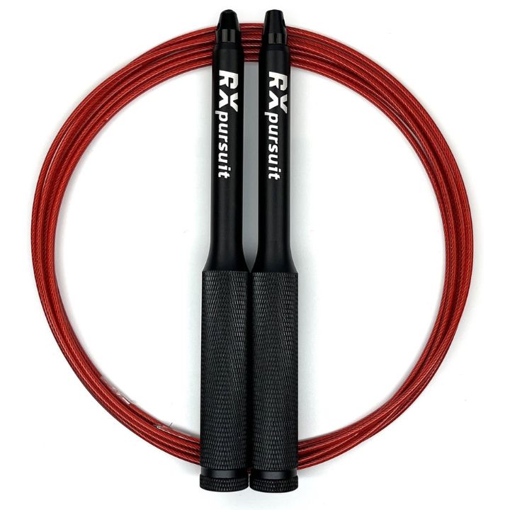 Springtouw CrossFit van RXpursuit in het zwart met een rood touw
