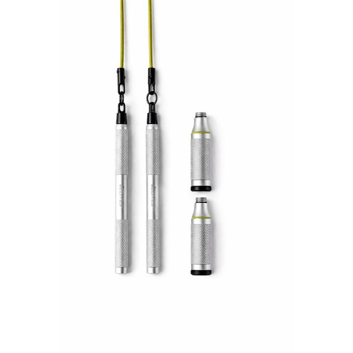 CrossFit springtouw van Velites in het zilver met groene accenten